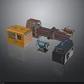 Industrial Machinery Equipment Collection With Lathe Motor Control Box And Tools