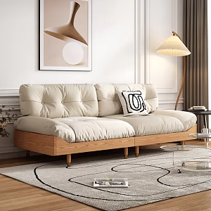 Modern Double Sofa Warm Room Sofa 3d model