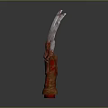 Horror Movie Character Clawed Glove With Bloody Red Surface And Metal Blades