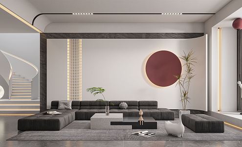 modern living room 3d model