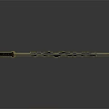 Traditional Curved Blade Weapon With Wrapped Handle And Metal Decorative Parts