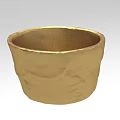 Golden Textured Metallic Bowl Shaped Decorative Ornament Set for Home Decor