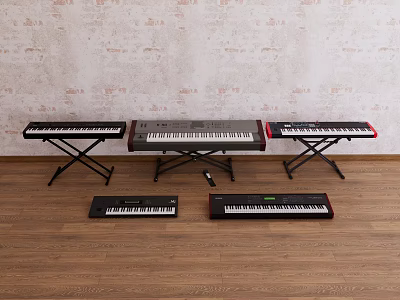 Musical Instrument Combination Musical Instrument Electronic Organ 3d model