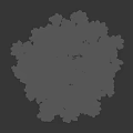 Large Arbor Tree With Lush Green Foliage Thick Trunk And Human Silhouette Against Dark Background