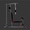 Multi Functional Home Gym Fitness Equipment With Red Black Seats And Metal Frame