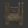 Ancient Carved Stone Structure With Intricate Patterns And Weathered Columns