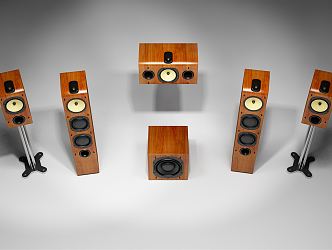 Modern Audio Home Theater Audio Set Stereo Speaker 3d model