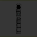 Futuristic Sci Fi Pistol With Blue Glowing Accents And Tactical Design Features
