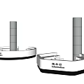 Front Desk Reception Desk 3d model