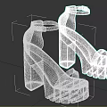 Modern High Heels Platform High Heels 3d model