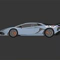 Light Blue Sports Car With Rear Spoiler Red Alloy Wheels And Sporty Design