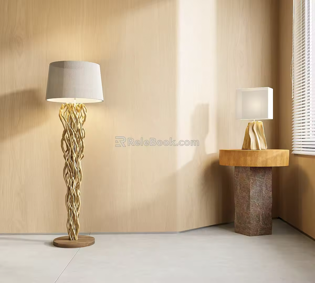 Combination floor lamp 3d model