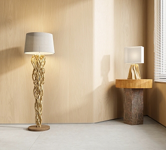 Combination floor lamp 3d model