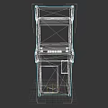 Vintage Green And Black Arcade Machine Classic Entertainment Appliance With Screen And Controls