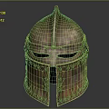 Ancient Medieval Copper Helmet With Spiked Top And Riveted Details