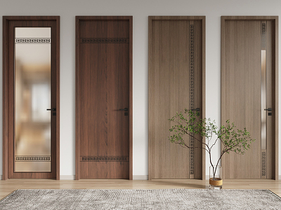 New Chinese Style Flat Door model