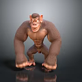 3D Rendered Muscular Gorilla Character With Strong Build And Dynamic Pose
