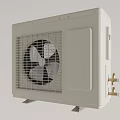 Air Conditioner Fan Outdoor Unit With White Grille Design And Stable Bracket