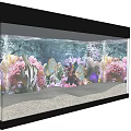 Vibrant Aquarium Tank With Colorful Tropical Fish And Coral Reef Landscape