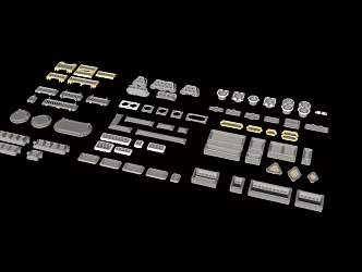 Modern panel vents 3d model