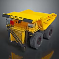 Liebherr Yellow Dump Truck Functional Heavy Duty Mining Construction Vehicle 3d model