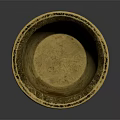 Elegant Golden Bowl With Intricate Carved Floral Patterns For Home Decor