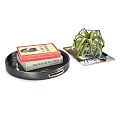 Elegant Decorative Ornament Set With Black Tray Books Magazine And Metal Frame Succulent