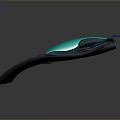 Futuristic Turquoise Streamlined Vehicle With Wing Like Structures And Shiny Surface