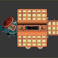 Commercial Sushi Food Truck Equipment With Workbench And Display Area