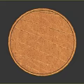 Round Wooden Table with Smooth Tabletop and Carved Legs in Classic Furniture Design