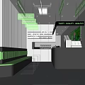 Lin Tea Milk Tea Shop Interior With Green Benches Stainless Steel Counter And White Cabinets