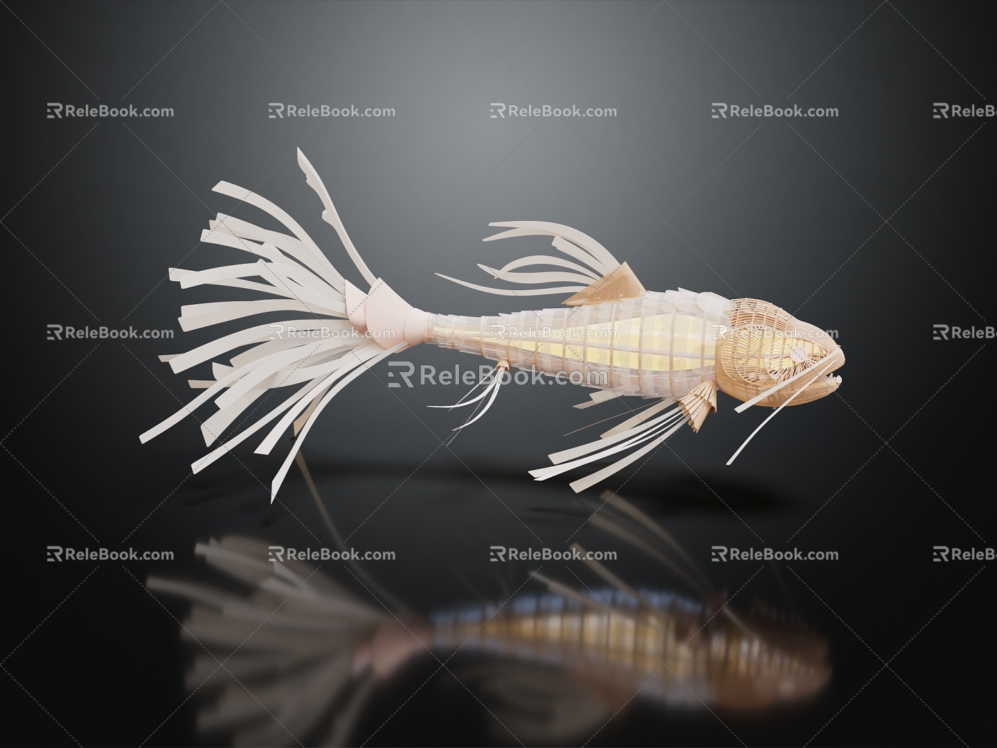 The preparation of fish crafts 3d model