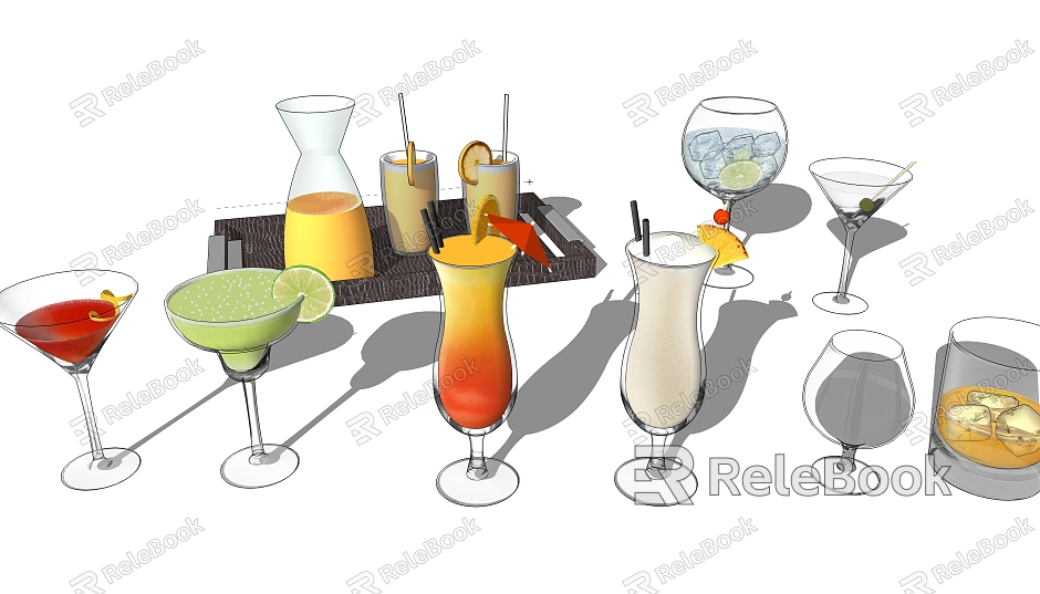 Modern Drinks Cold Drinks Fruit Juice Cocktail model