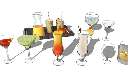 Modern Drinks Cold Drinks Fruit Juice Cocktail 3d model