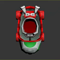 Colorful Green White Toy Car With Red Seat And Yellow Star Wheels