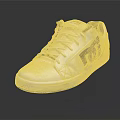 DC White Sneakers With Black Logo And White Laces Casual Sporty Design