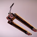 Heavy Duty Yellow Manual Pallet Jack With Black Handle And Red Wheels