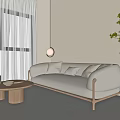 Sofa coffee table combination 3d model