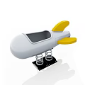 Building Blocks Children's Spring Rocker Playground Toy with White Yellow Design and Fun Structure