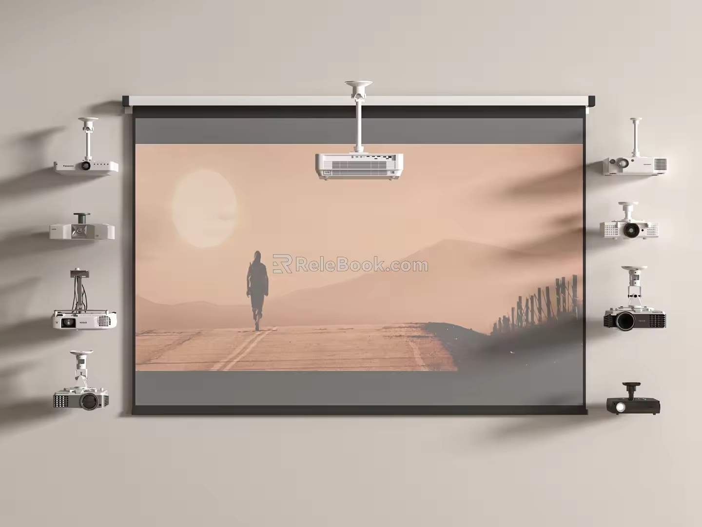 Projection Curtain Other Digital Equipment Projector Projection Curtain Projection Equipment 3d model