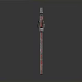 Red Worn Pipe Wrench Plumbing Tool On Gray Gradient Background