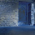Ancient Stone Walls In Historic Interior Space With Stone Floor 3d model