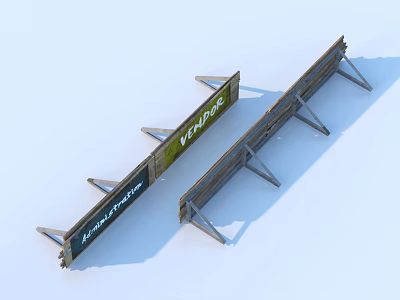 Durable Metal Vendor And Wildlife Control Sign Stands For Outdoor Use 3d model
