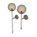 Modern Glass Wall Sconces With Metal Brackets For Indoor Home Lighting