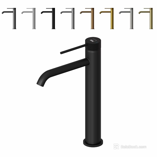 Modern Black Faucet With Single Handle Design For Bathroom And Kitchen Use 3d model 