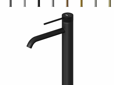 Modern Black Faucet With Single Handle Design For Bathroom And Kitchen Use 3d model