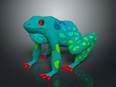 Frog Poison Frog Game Frog Reptile Cold Blooded Animal Reptile 3d model