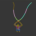 Silver Standing Gorilla Pendant Necklace With Raised Hands Holding Chain Design