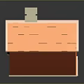 Small House With Orange Tiled Roof Chimney And Red Walls Windows