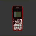 HULYA Red Feature Phone With Classic Keypad And LCD Screen 3d model